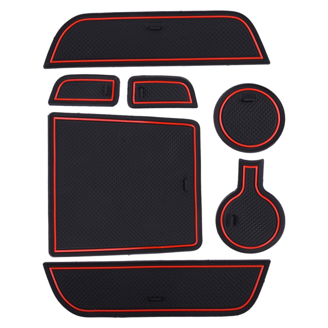 7Pcs Gate Slot Pad Cup Pad Door Groove Mat Fit For Chevrolet Camaro 2012-16