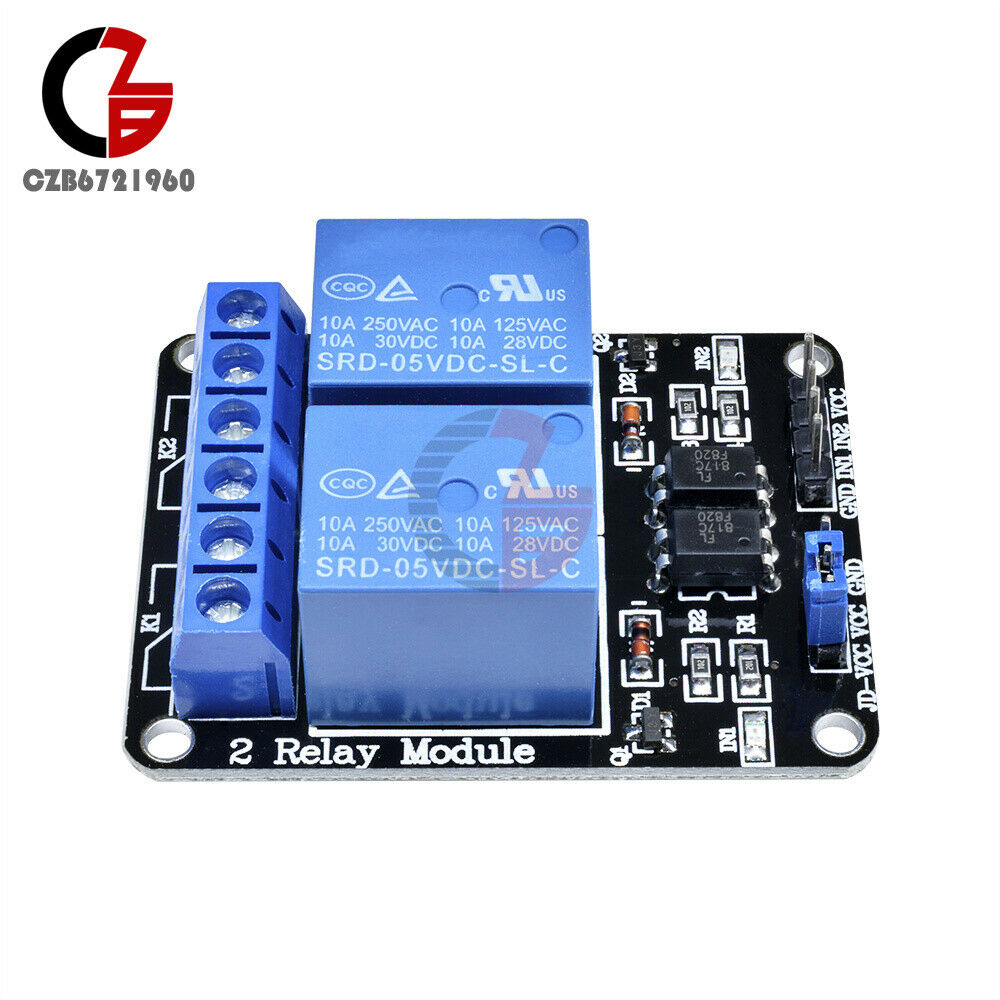 2PCS 2 Two Channel Relay Module 5V With optocoupler for Arduino PIC AR