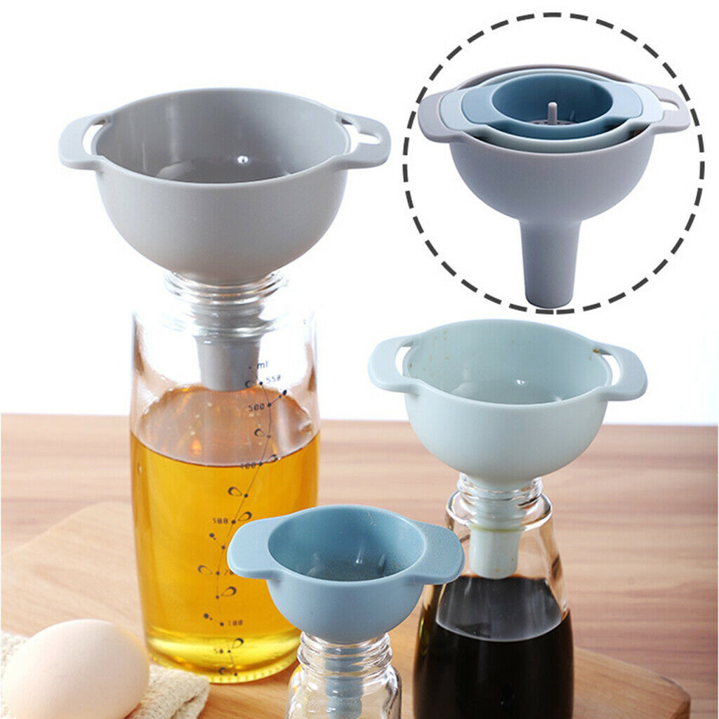 3 Size Food Grade Plastic Kitchens Funnels Set for Liquid Oil Transfer