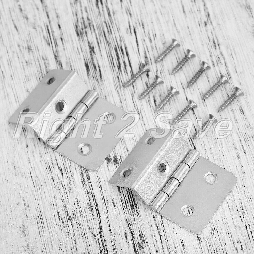 2pcs Folded Jewelry Box Cabinet Hinges Wardrobe Door Hinge Furniture Hardware