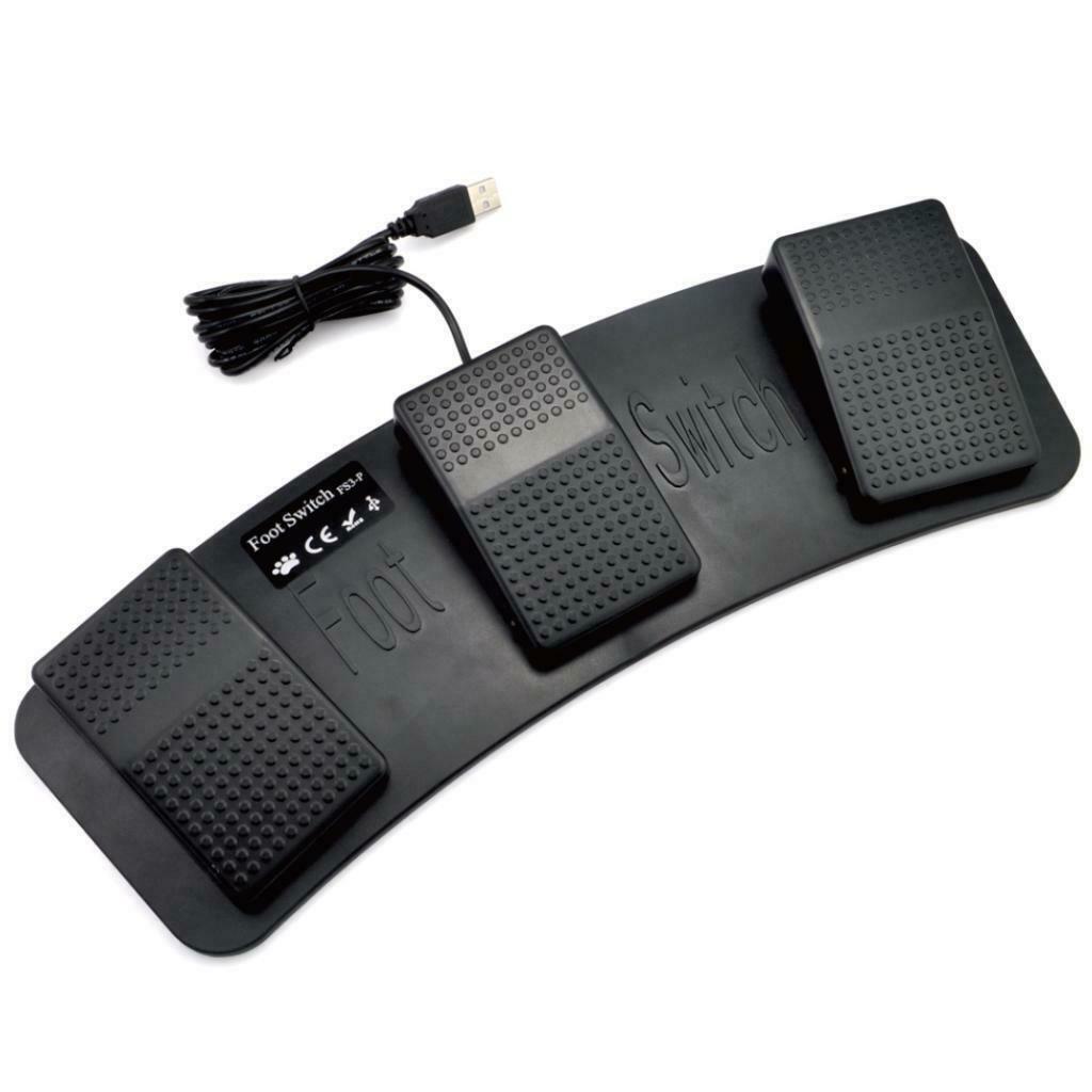 PC USB foot switch Keyboard Action switch Pedal HID (Triple Foot)
