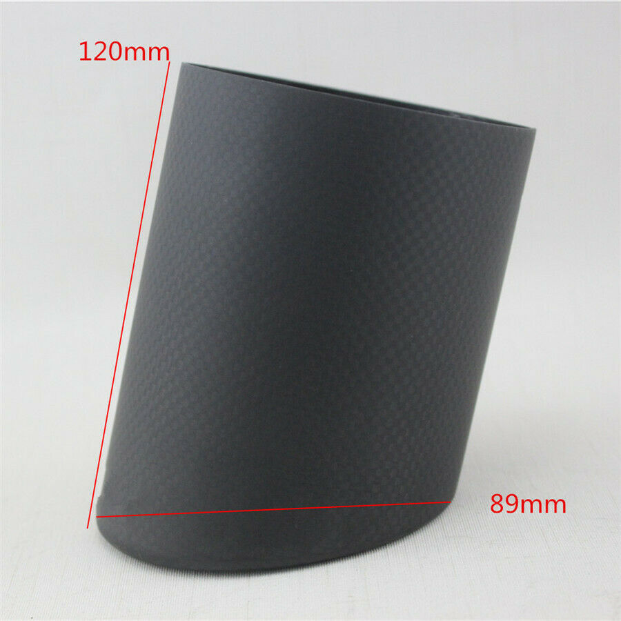 89mm Matte 100% Carbon Fiber Car Exhaust pipe Cover Muffler Pipe Tip Accessories