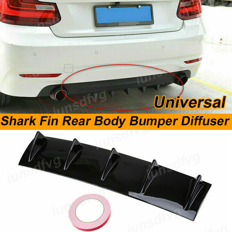 Imitate Carbon Fiber Style Rear Bumper Lower Diffuser Shark Fin SET Spoiler Tape