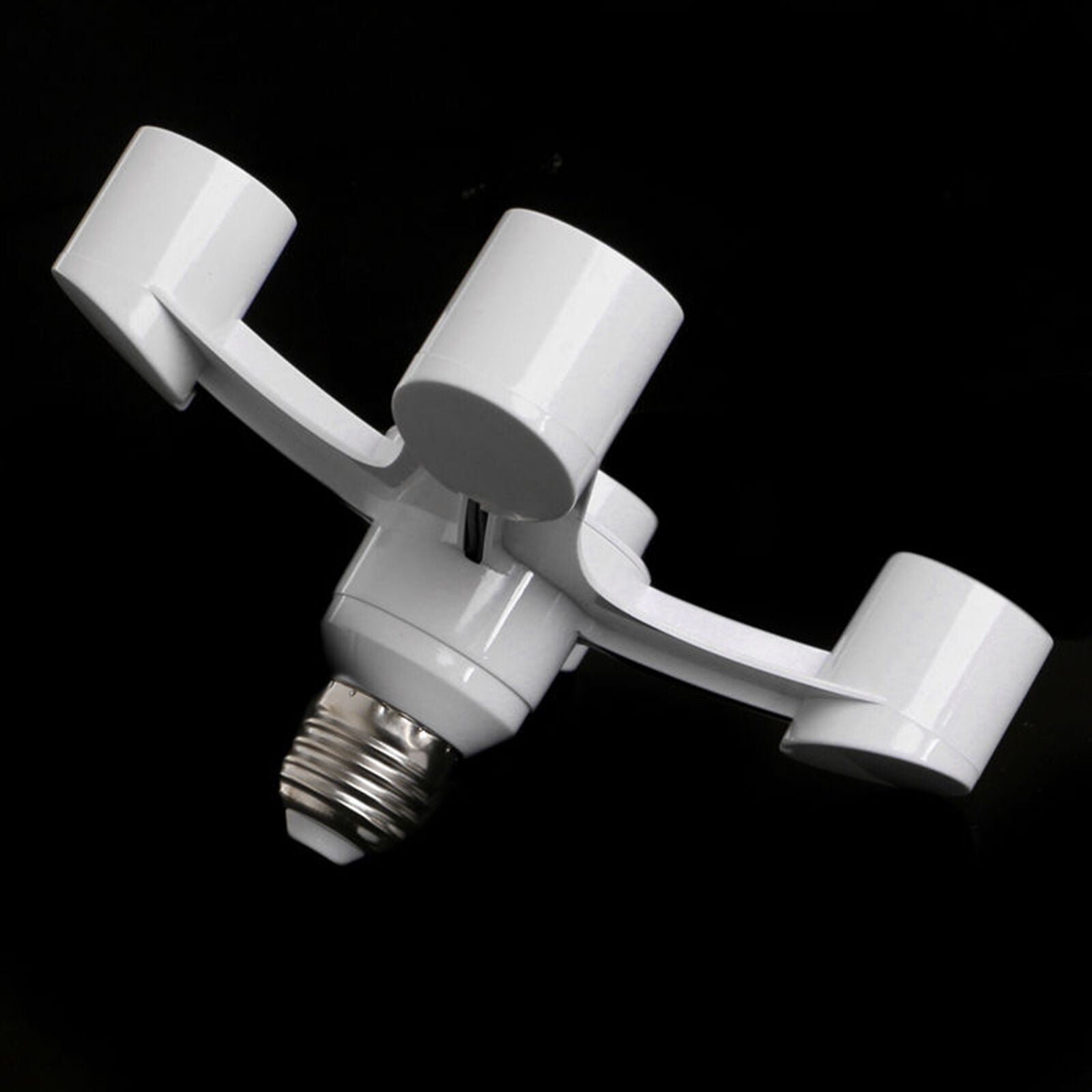 4 In 1 E27 To 4E27 Base Socket Splitter LED Light Lamp Bulb Adapter Holder White