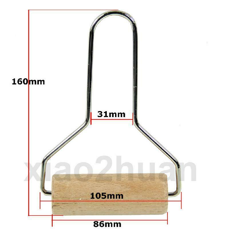 Wooden Clay Roller Pottery Rolling Pin Modelling Tool Stainless Steel Handle