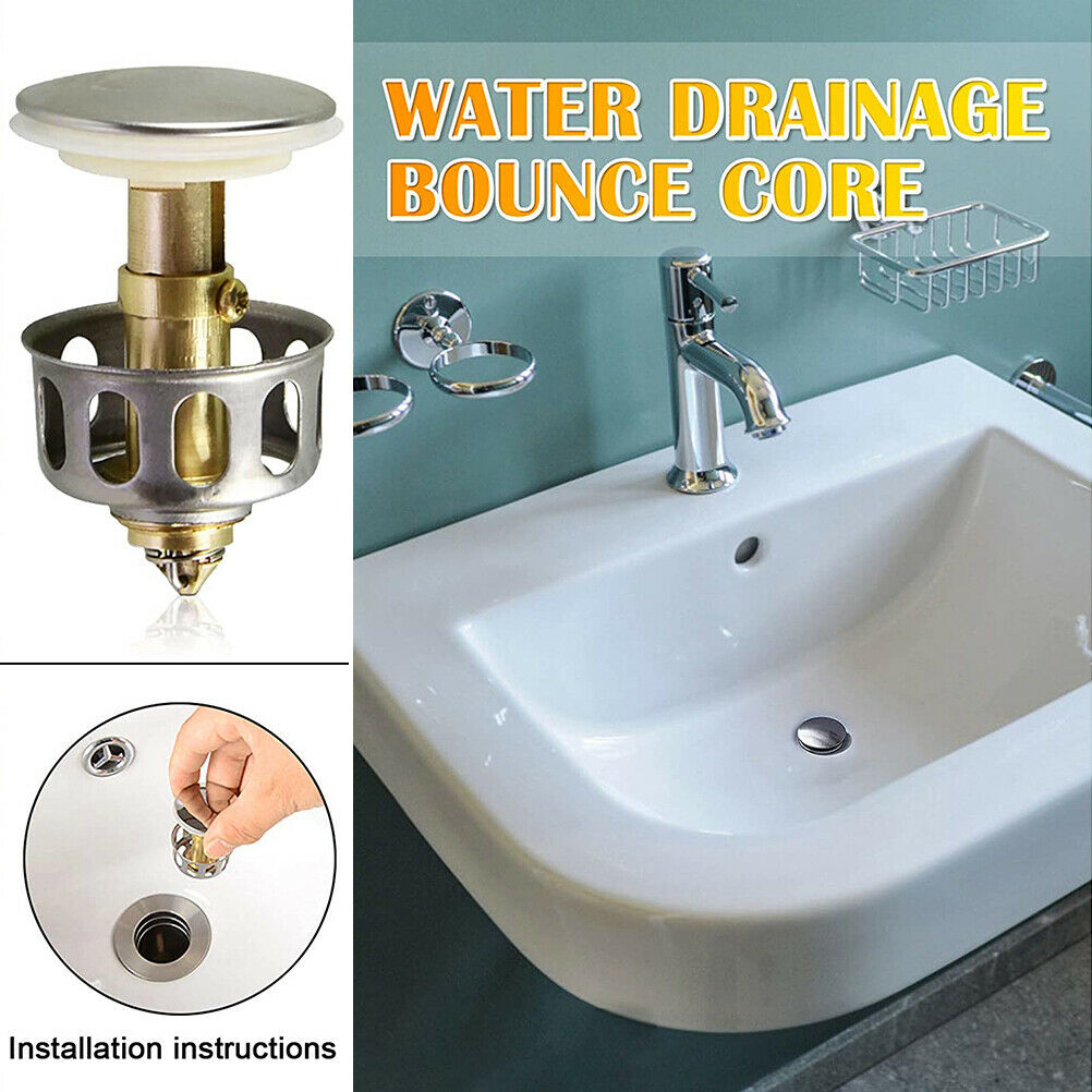 1Pcs Wash Basin Bounce Drain Filter Pop Up Bathroom Toilet Sink Drain Plug