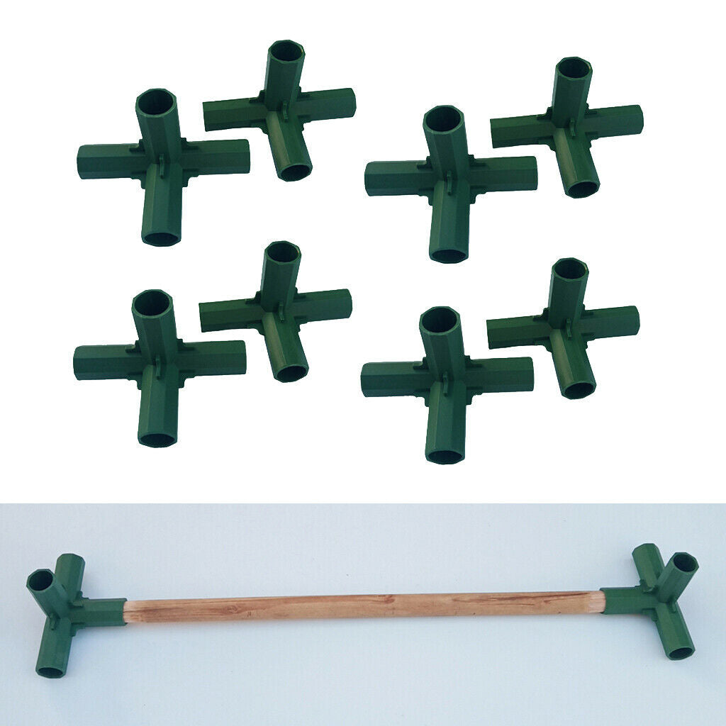 4pcs 16mm PVC Building Fittings Greenhouse Frame Connectors 4L