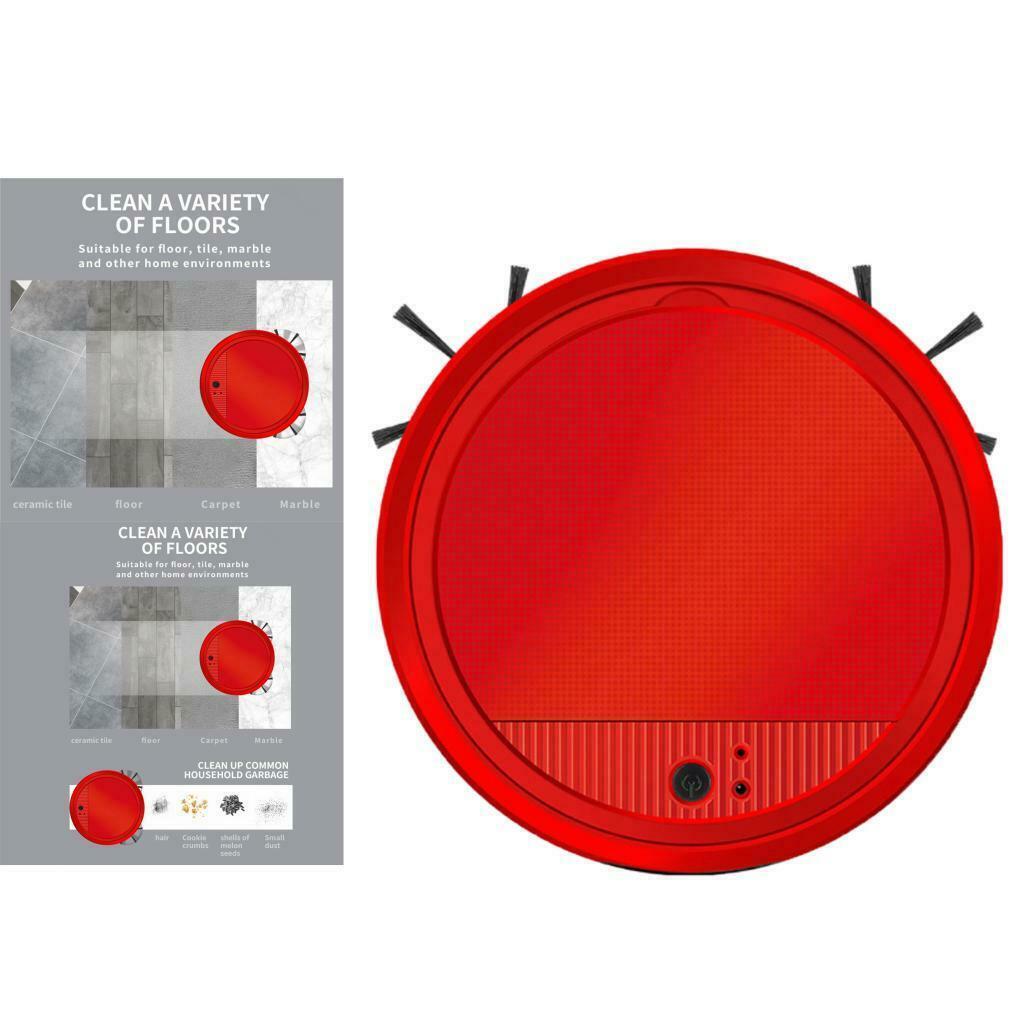 Smart Vacuum Cleaner low Noise Living Room Bedroom Office Cleaning Red