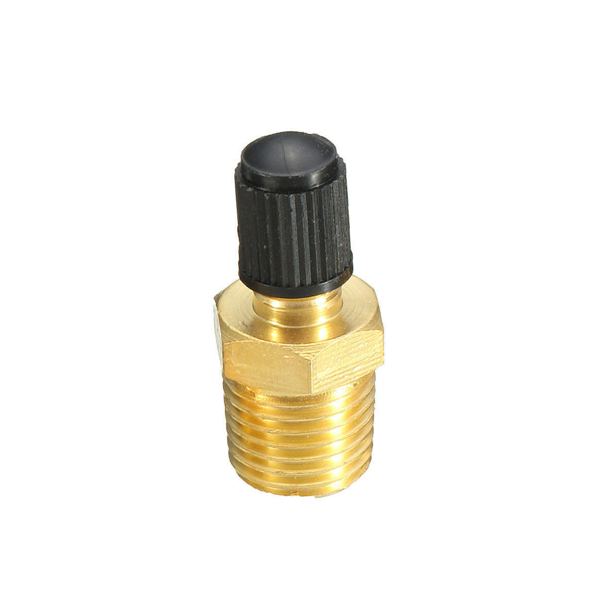 2PCS 4.9mm NPT MPT Solid Brass Air Compressor Tank Fill Valve Schrader
