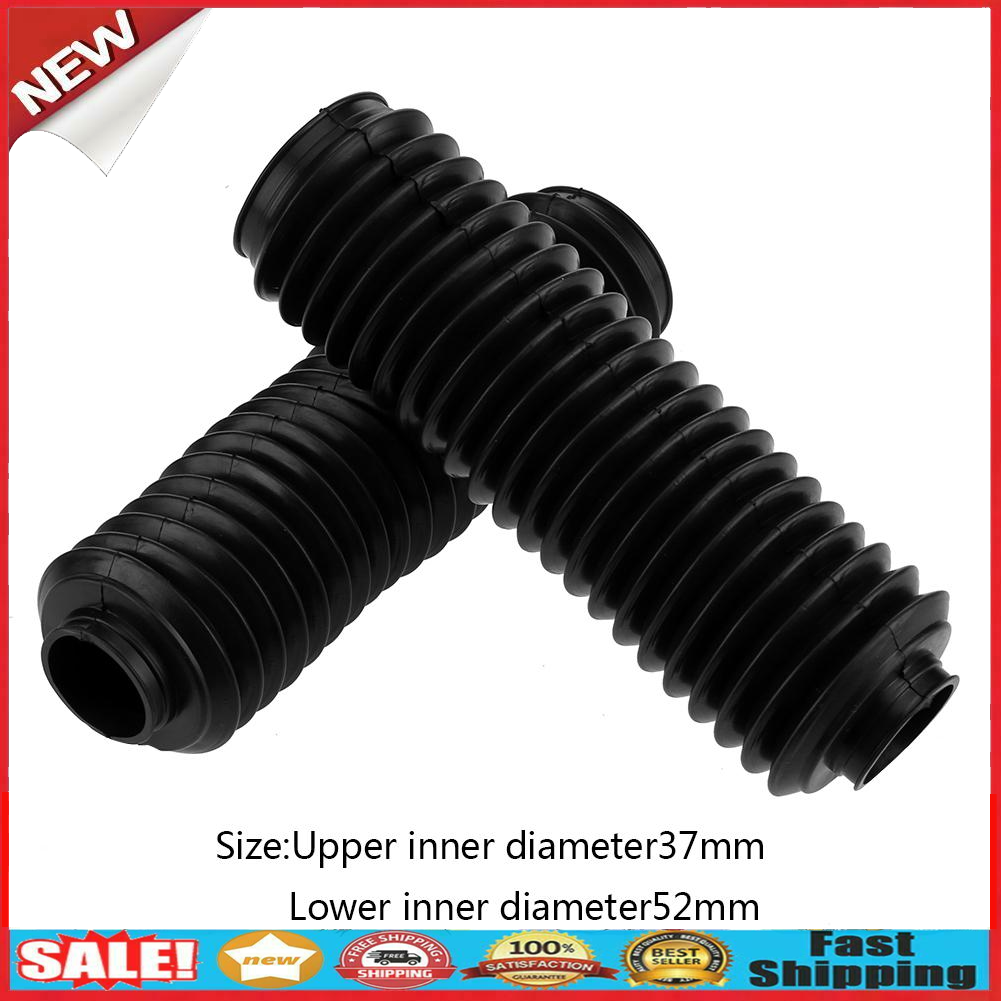 1 Pair 37mm Universal Dustproof Plastic Front Motorcycle Fork Cover Gaiters @
