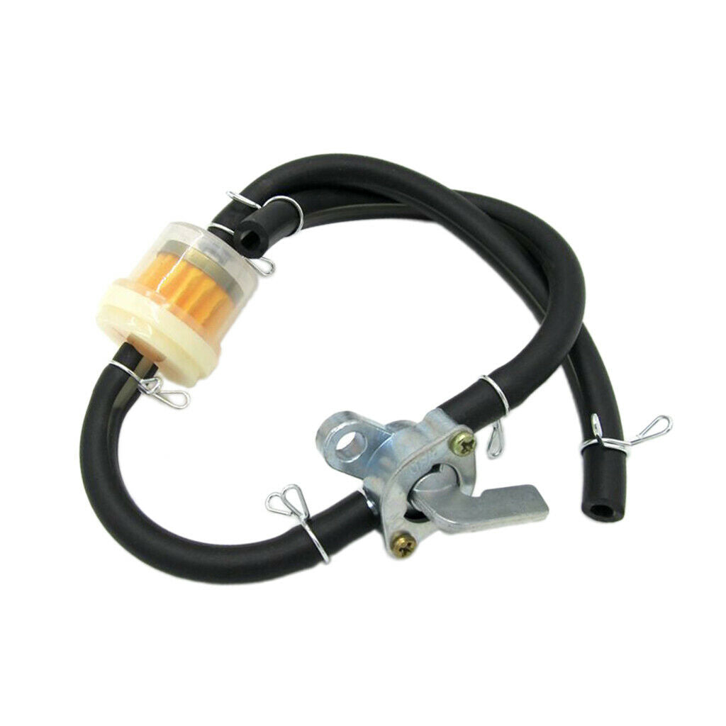 Fuel Gas Filter Petrol Pipe Hose Line On Off Valve Switch For Motorcycle ATV New