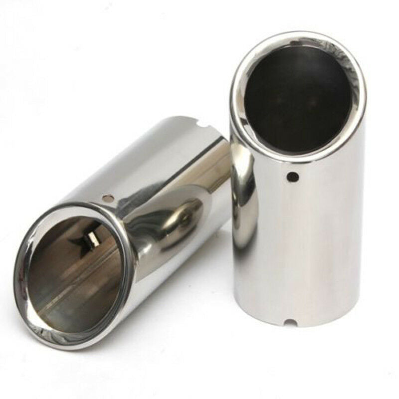 2x Rear Stainless Exhaust Tail Pipe Tip Muffler End Trim For A3 8P 09 10 11 2012