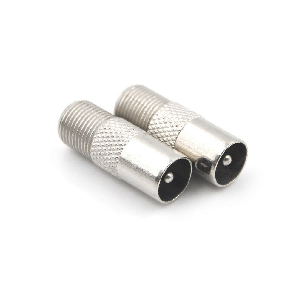 5Pcs F Type Female To TV Aerial RF Coaxial Male Connector Adapter Plu.l8