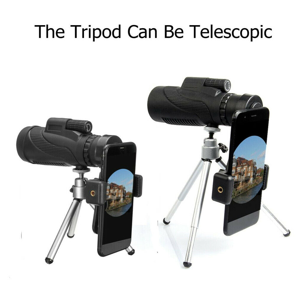 40X60 BAK4 FMC Zoom HD Optical Monocular Telescope for Outdoor Waterproof