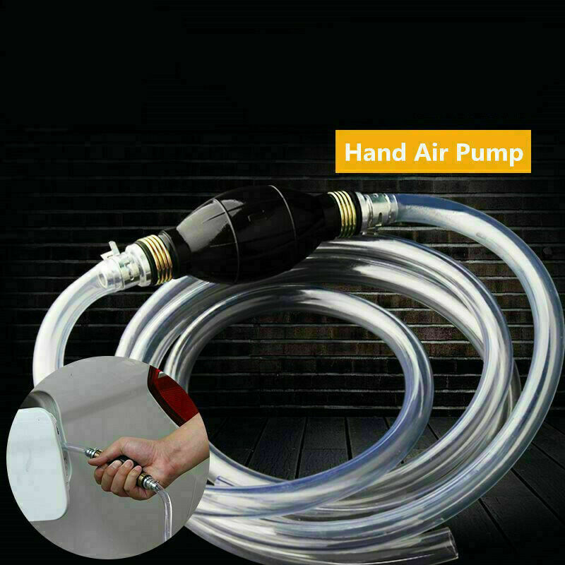 Portable Manual Car Siphon Pump Fuel Gas Transfer Oil Liquid -Hand Air Pumps Kit