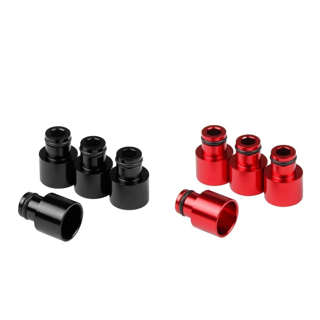 8x Black+Red Fuel Injector Adapter for   RDX Injectors B16 B18 D16Z D16Y