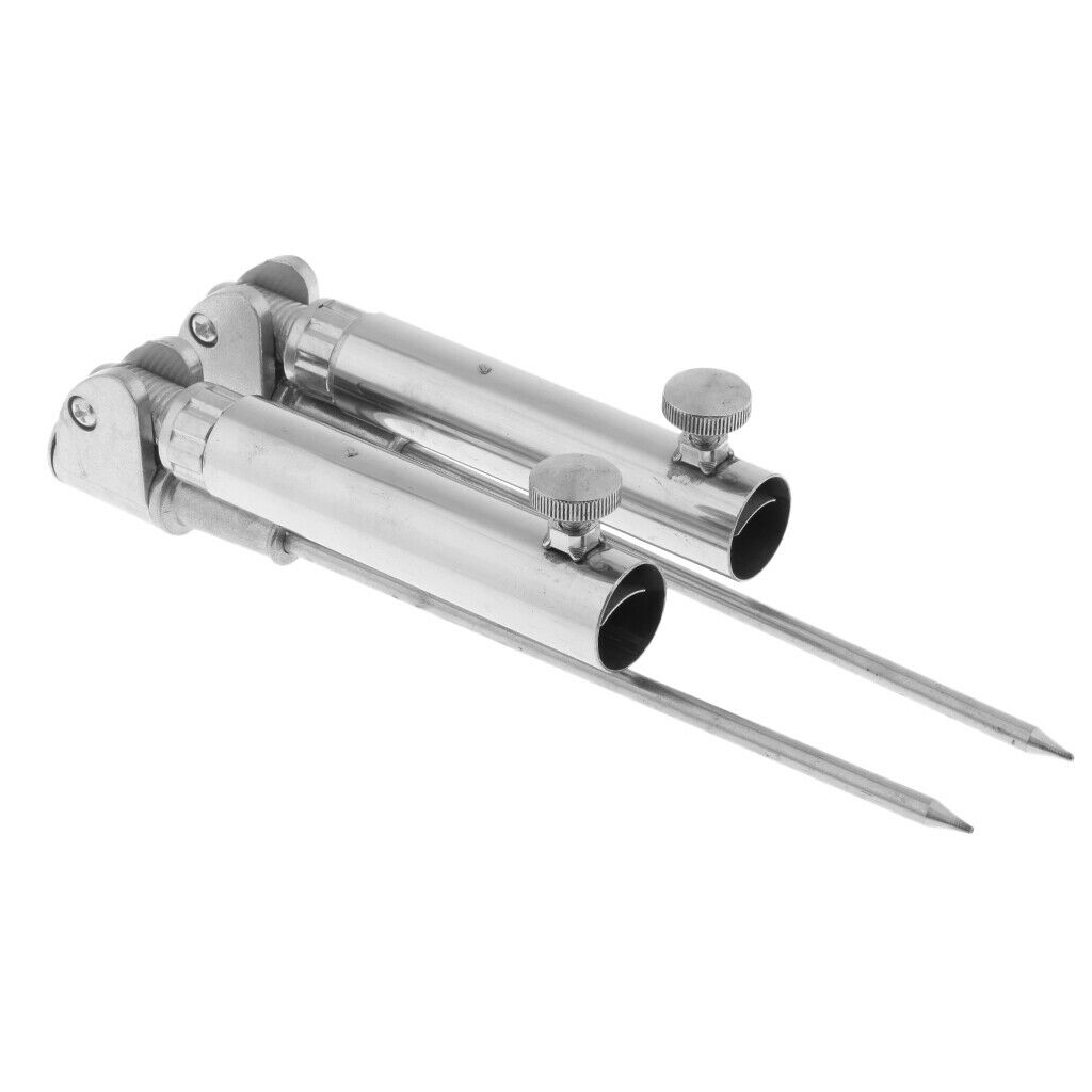 Universal Rotation Double Fishing Rod Pole Stand Bracket Rest Support Rack A