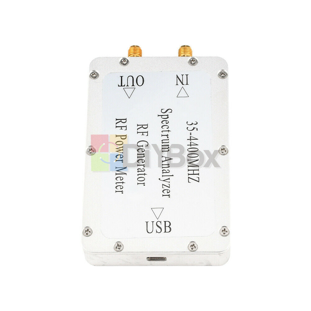Spectrum Analyzer  Sweep Signal Source 35-4400MHz RF Power Meter CNC Shell