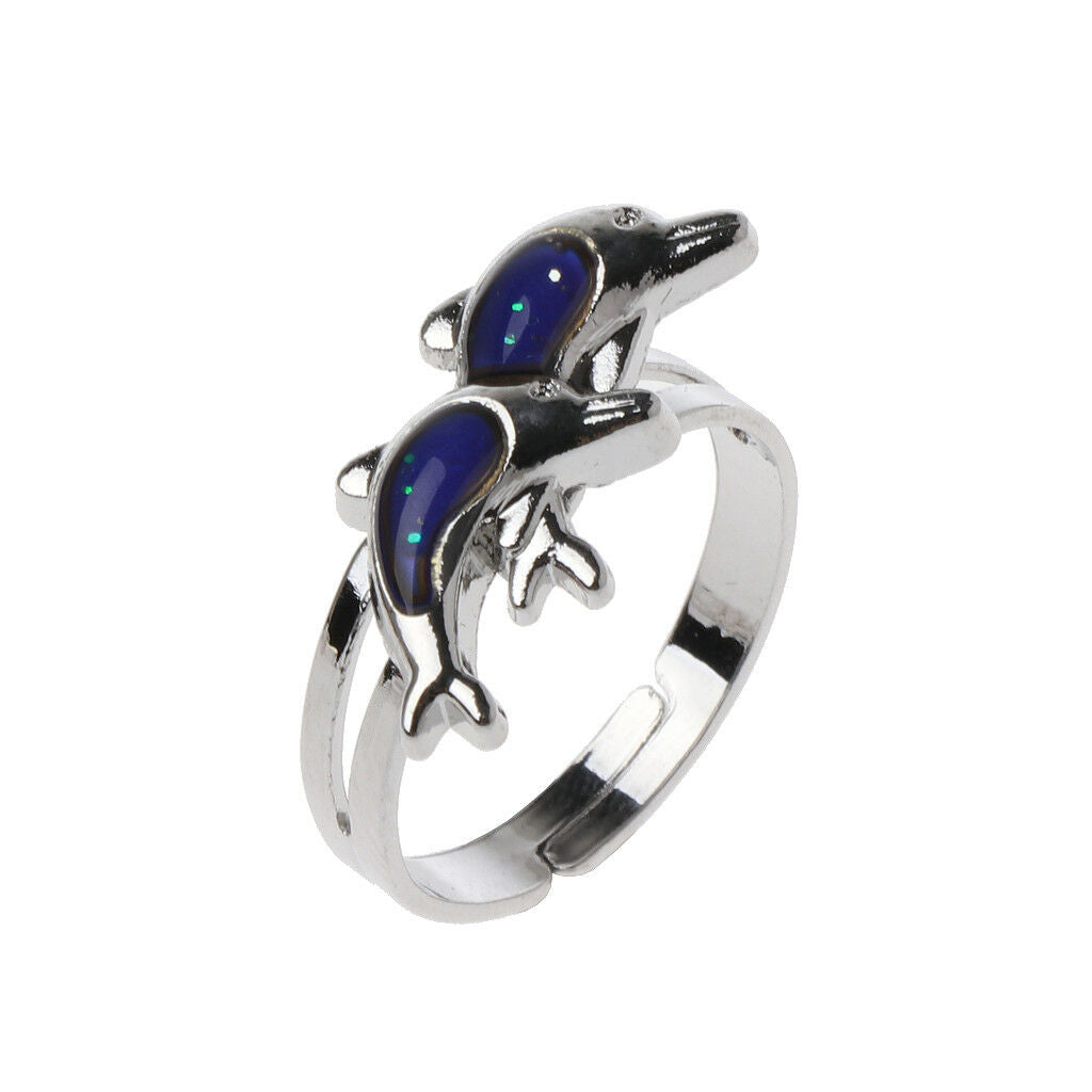 Jump Dolphin Color Change Mood Ring Feeling EmotionTemperature Rings Women