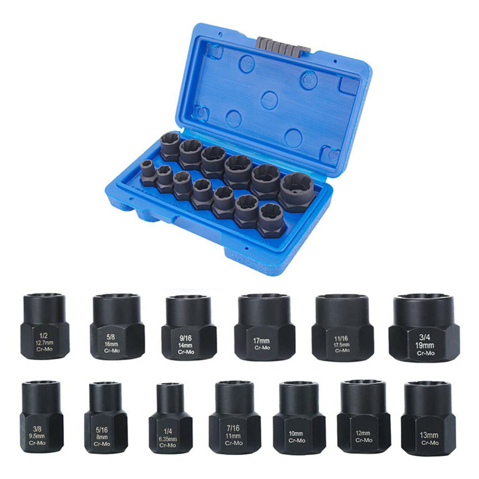 Bolt Remover Bolt Remover Tool with Carrying Case Remove Damaged Nuts Screws