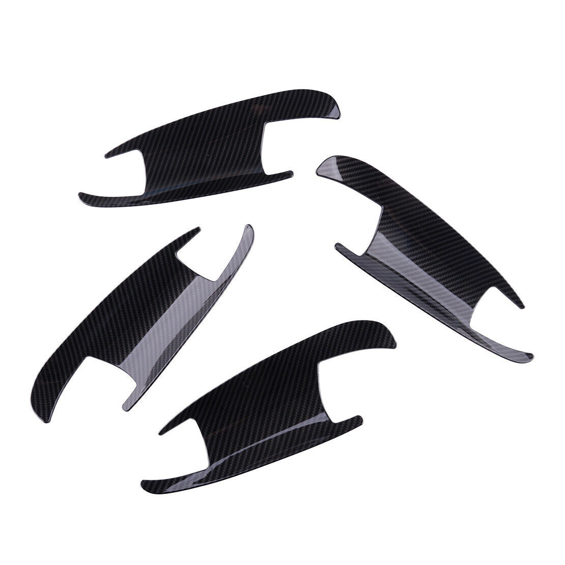Car Carbon Fiber Style Door Handle Bowl Cover Fit For Mercedes Benz GLE GLK W204