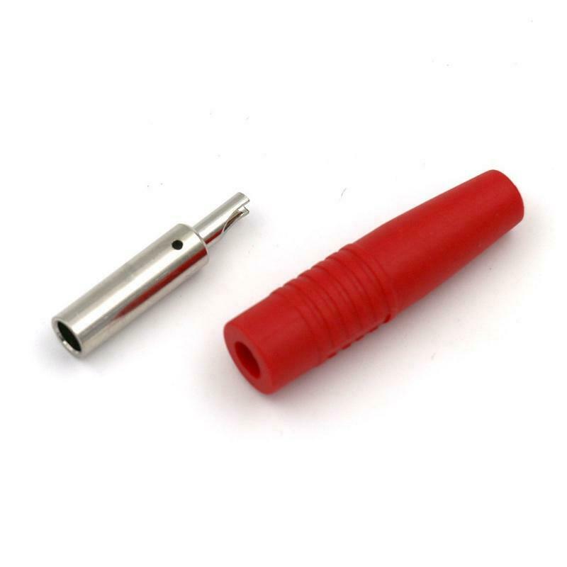 Brass 4mm Banana Female Insulated Jack Plug for Male Banana Plug Cable Connector