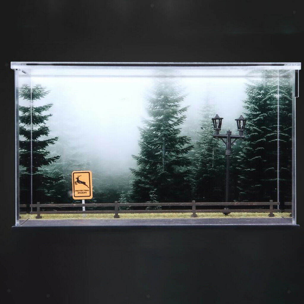1:64 landscape diorama parking lot scene plastic display case table decoration
