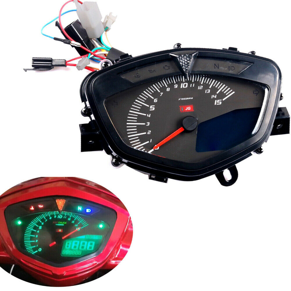Motorcycle LCD Digital Speedometer Odometer Tachometer Gauge for Yamaha LC135 V1