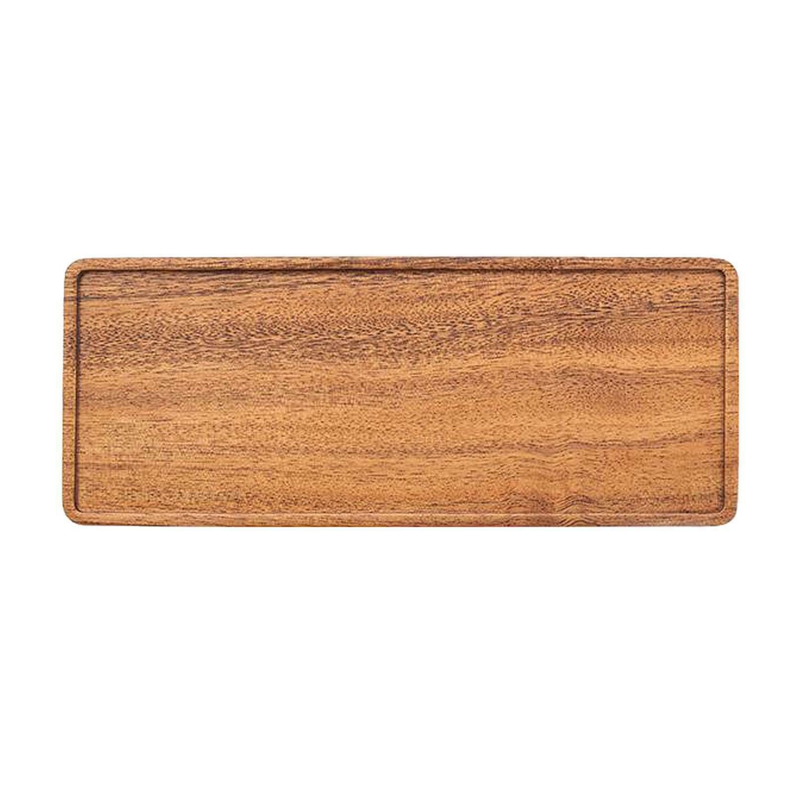 2X Wooden Large Serving Tray Rectangular Coffee Dinner Food Trays 30x12x1.2cm