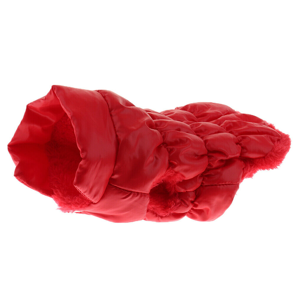 Dog Cold Weather Coat Warm Cotton Doggie Vest for Small Medium Dog Red L