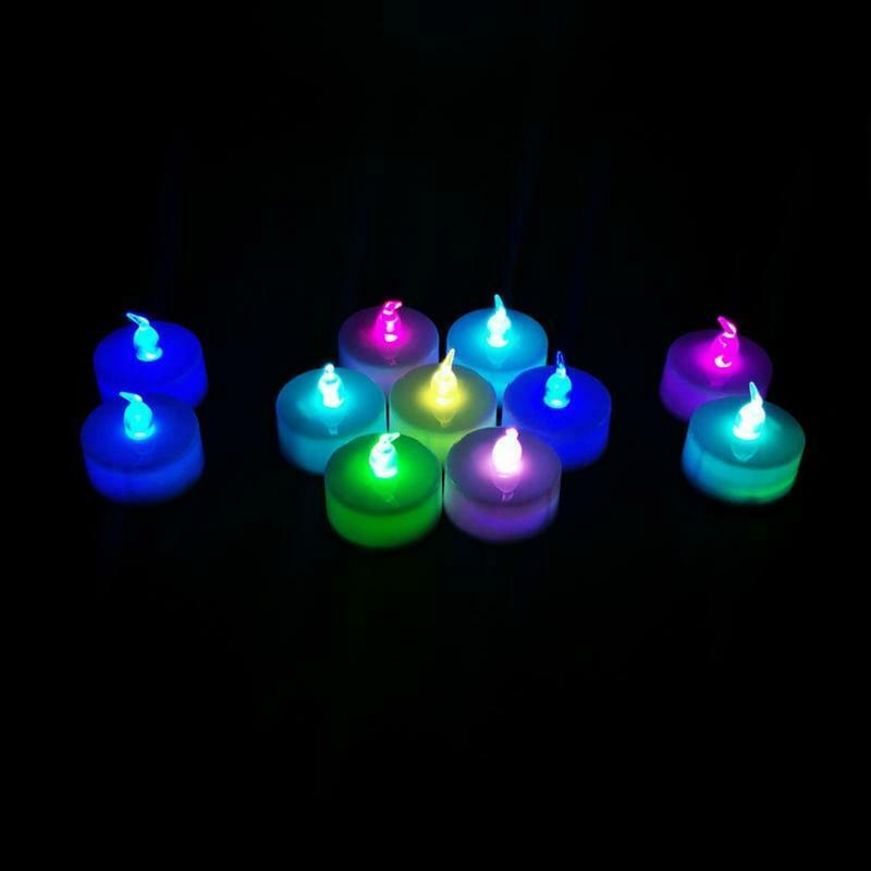 6pcs Color Changing LED Tea Lights Flameless Tealight Candle with Colorful Light