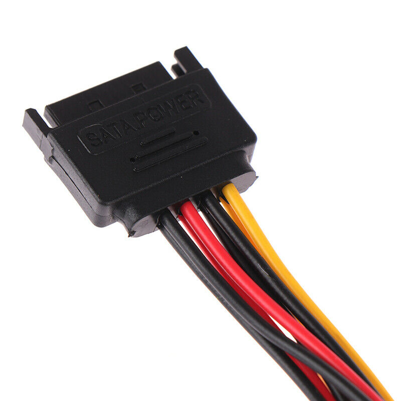 15Pin SATA Male To 2 Female 15Pin Power HDD Splitter Power Cab.l8