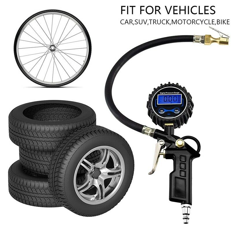 Digital Tire Inflator with Pressure Gauge,200PSI American Air Chuck Heavy DutyM7