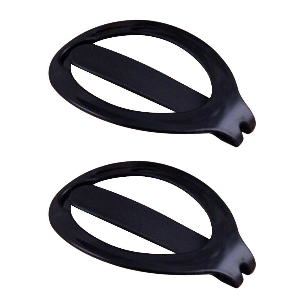 2 Pieces Women Plastic Hair Updo Clip Bun Maker Barrette Styling Tool Black