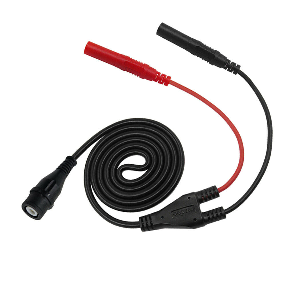 2 Packs BNC Male to Dual 4mm Banana Plug Oscilloscope Test Lead Cable 120CM Q9