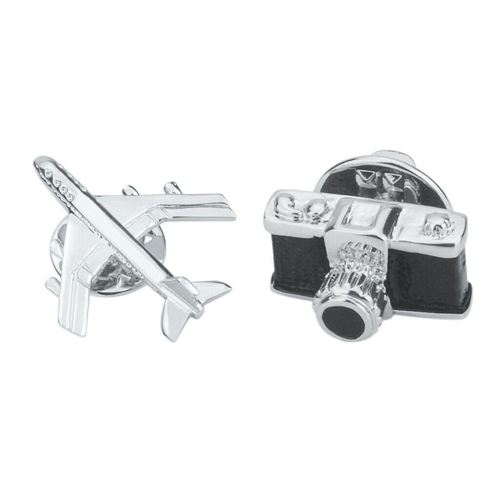 2 Piece Enamel Brooch Pin Set Cute Brooches Patches for Clothes/Bags Mens