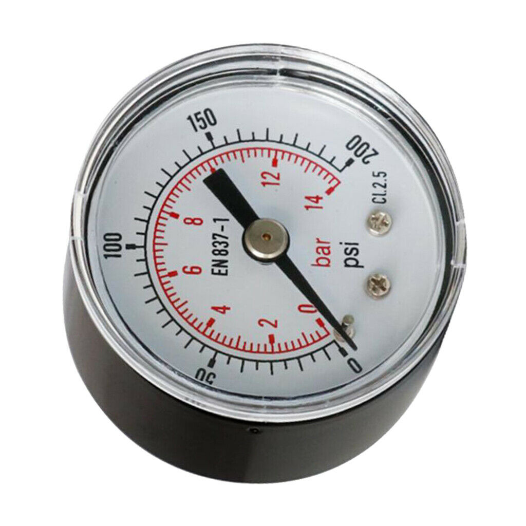 0-200psi 0-14bar -dial Pressure Gauges Air Compressors Metal Meter