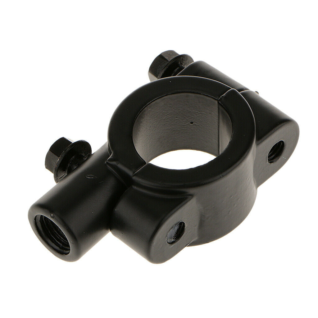 2 Pieces Motorcycle Bike Handlebar Mirror Fixing Bracket Matte Black