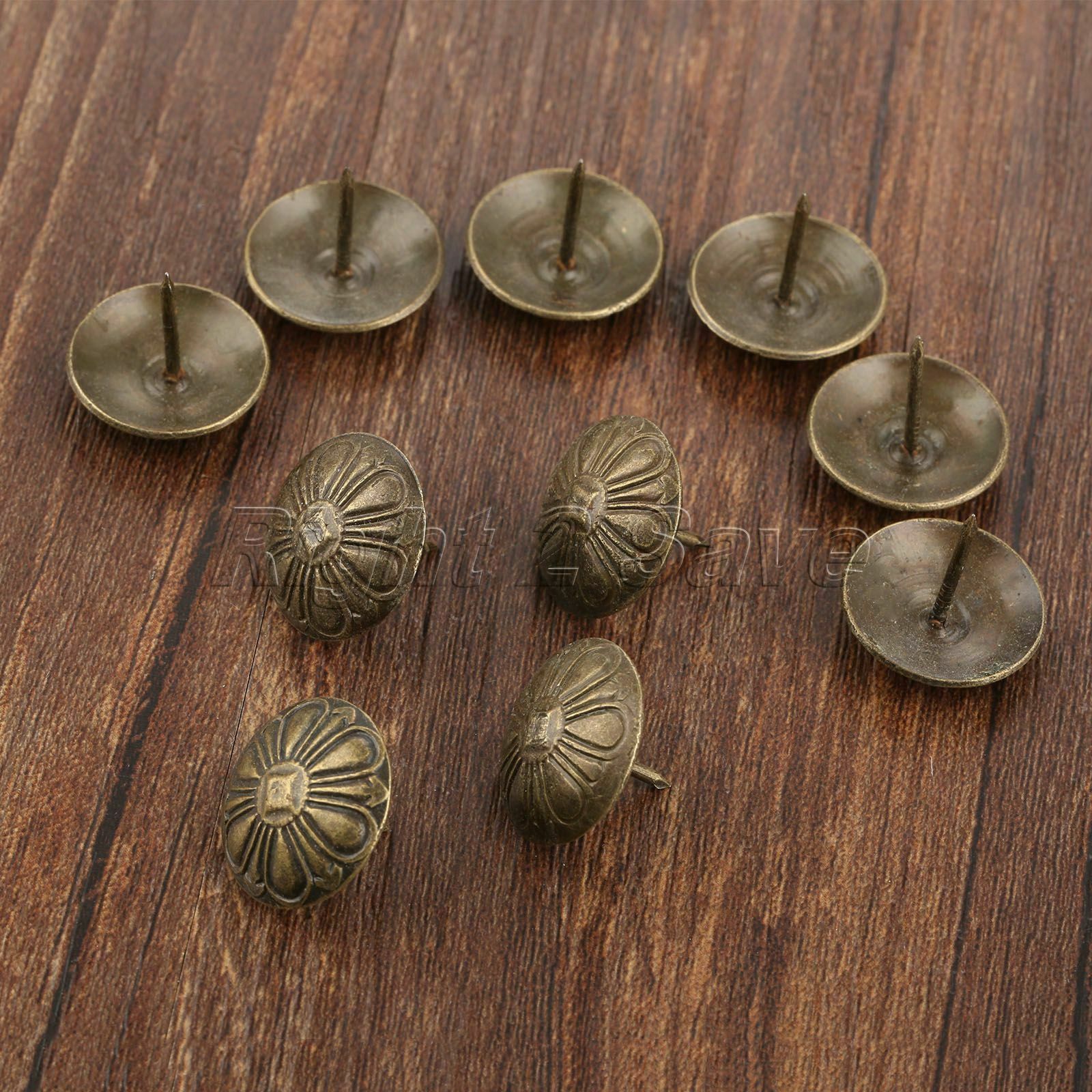 19*15mm Round Tacks Sofa Jewelry Box Furniture Decorative Upholstery Nails Pins