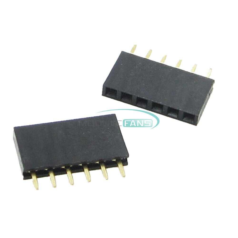 10PCS 2.54MM 6Pin Single Row Header Socket Connector Pitch