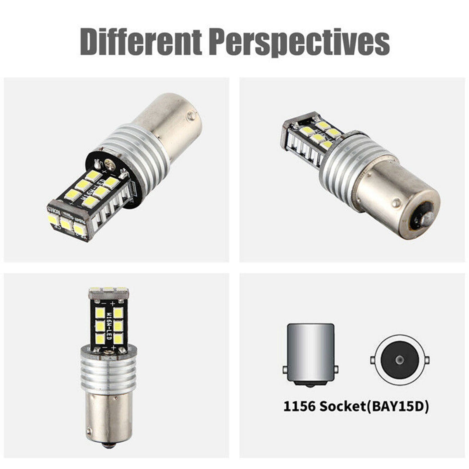 New 1156 P21W BA15S 2835 15LED Canbus Car Reverse Backup Tail Light Bulb White