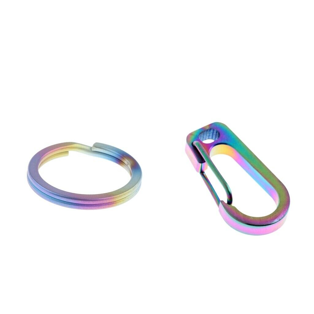 Titanium Alloy Carabiner Clip Full Hook Loop Hook