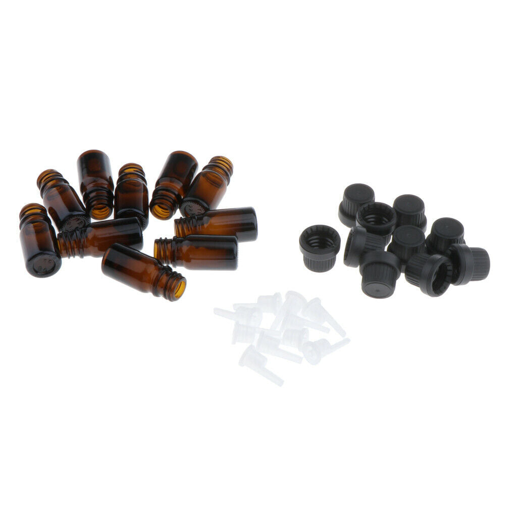 20x Essential Oil Bottle 10ml&15ml Euro Droppers Mini Makeup Liquid Vials
