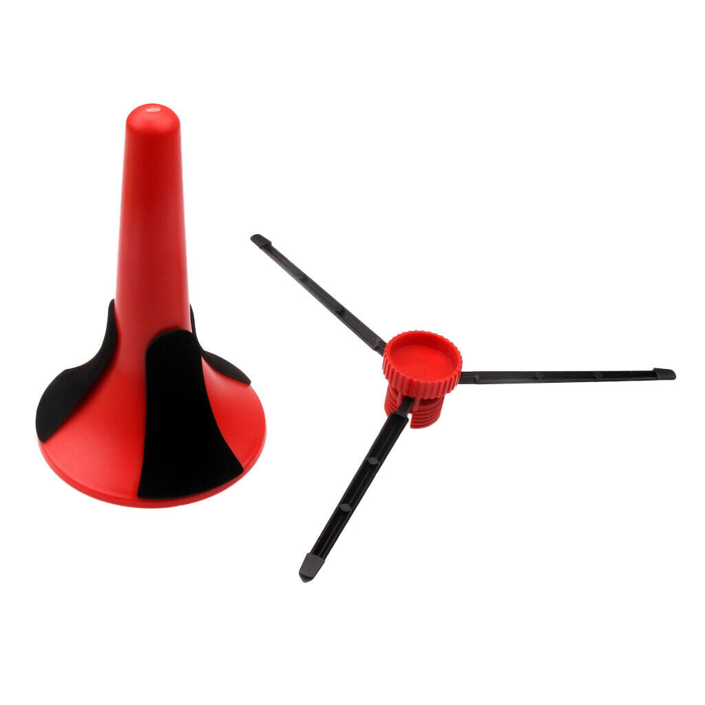 1pc Foldable Plastic Trumpet Tripod Stand Holder Wind Instrument Parts, with