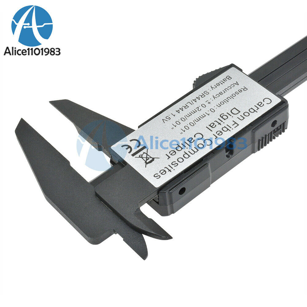150MM 6inch LCD Digital Electronic Carbon Fiber Vernier Caliper Gauge Micrometer