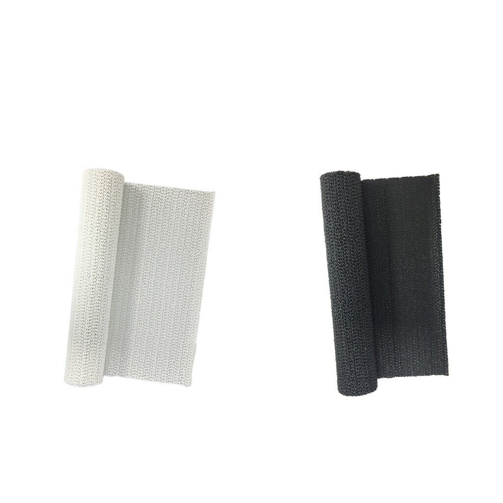 2Pcs Floor Liner Non-Adhesive Shelf Liner, Anti-Slip Mat Drawer Liner Black
