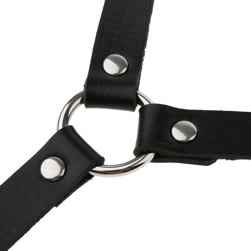 Artificial Leather Suspenders Y-Back Double Shoulders Braces Hooks Belt Unisex