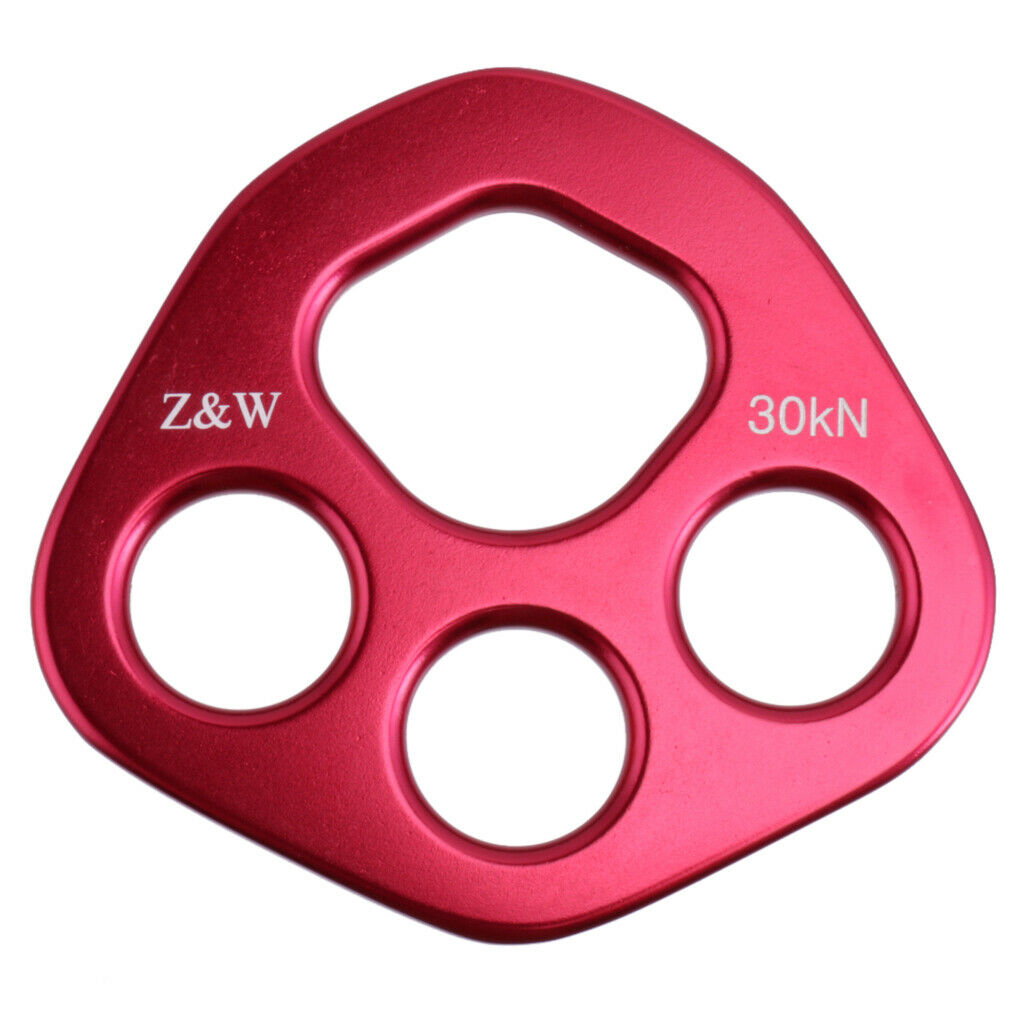 30KN Rigging / Multi Anchor / Descender Rigging Plate Rock Teee Climbing Red