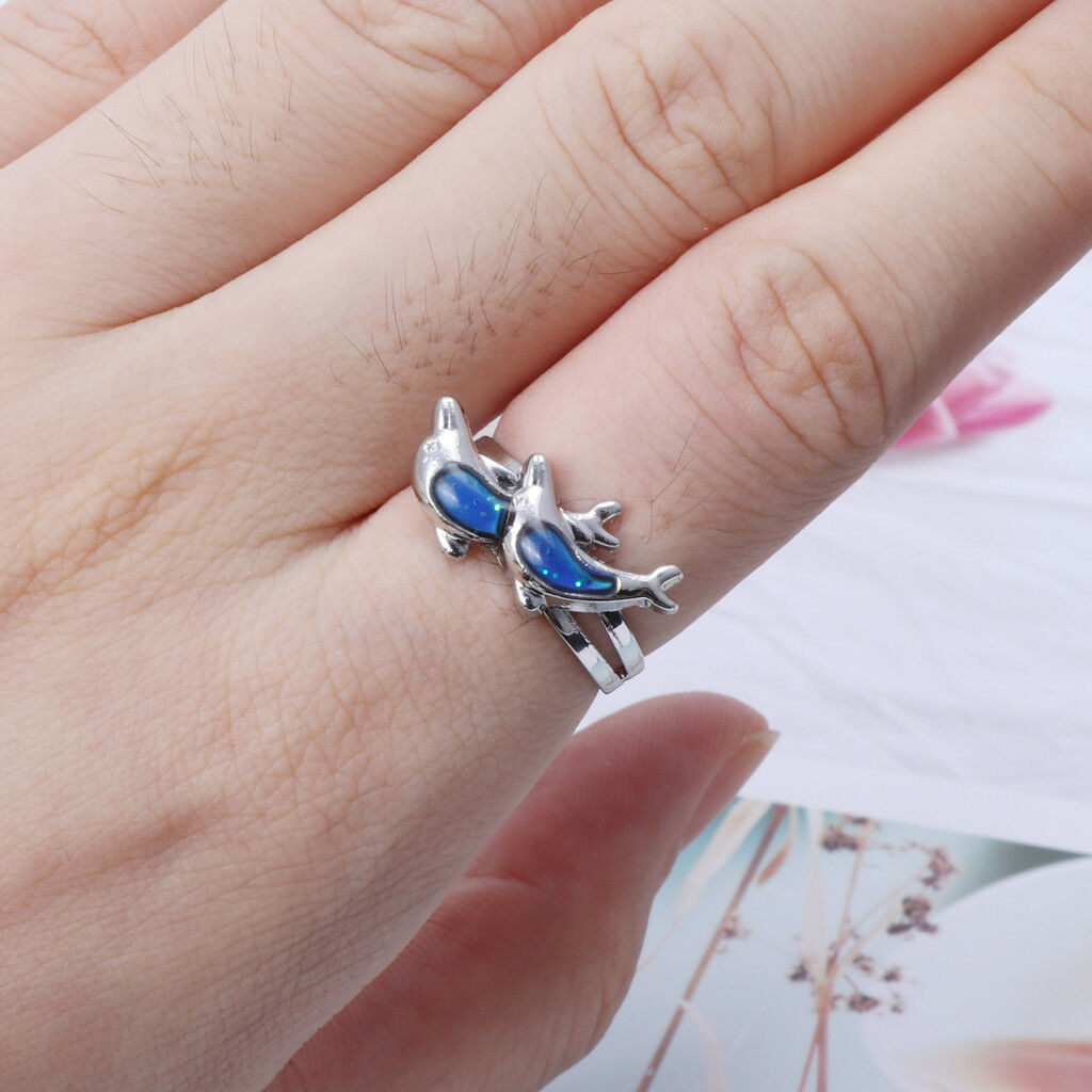 Jump Dolphin Color Change Mood Ring Feeling EmotionTemperature Rings Women