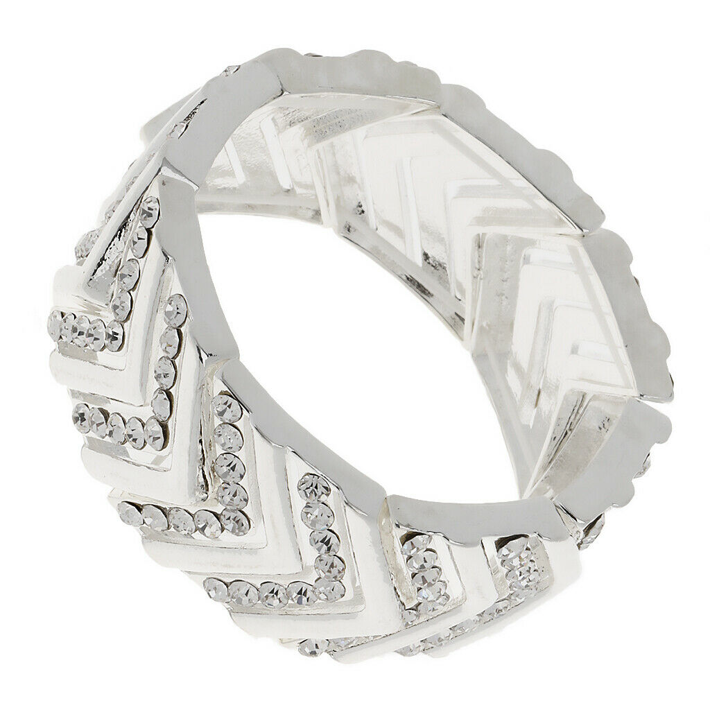 Crystal Rhinestone Elastic Bracelet Bangle for Wedding Bride Prom Girls